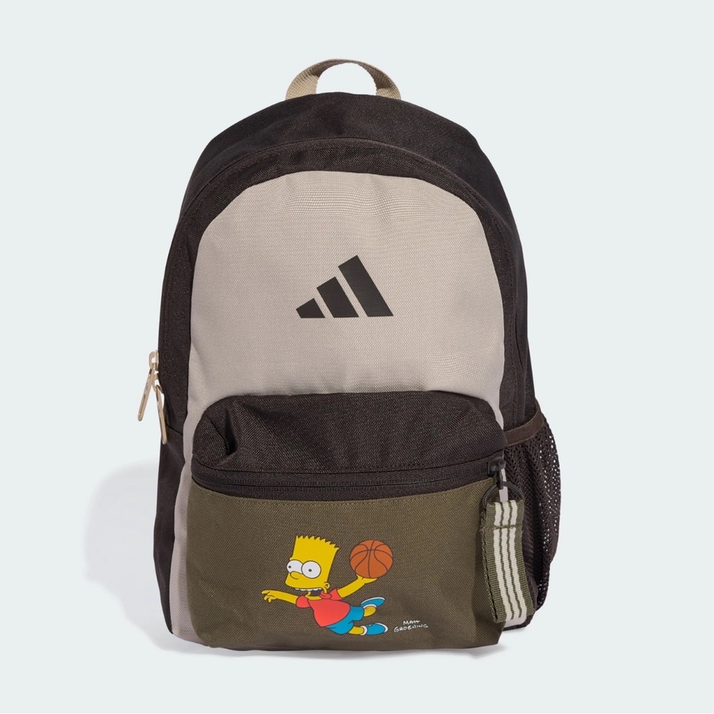 Adidas Kids' Black and Olive Bart Simpson Backpack -NWT